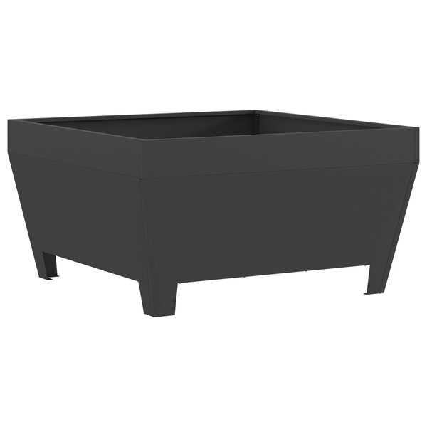 brasero vidaXL noir carré 80x80x43 cm en acier