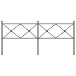 vidaXL Tête de lit métal noir 193 cm