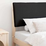 vidaXL Tête de lit capitonnée Noir 100 cm Pin massif