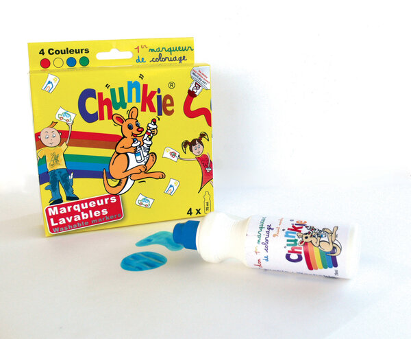 Chunkie Marqueur mousse pour enfant 4 couleurs classiques