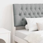 vidaXL Tête de lit capitonnée Gris clair 100 cm Pin massif