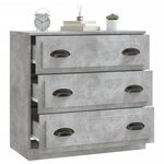vidaXL Buffet gris béton 70x35 5x67 5 cm bois d'ingénierie