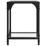 vidaXL Tables basses avec dessus en verre transparent 2 Pièces acier