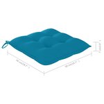 vidaXL Chaises à manger de jardin avec coussins lot de 3 Acacia massif