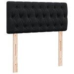 vidaXL Sommier à lattes de lit avec matelas Noir 100x200 cm Velours