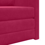 vidaXL Canapé-Lit Bordeaux 74 x 77 x 81 cm Velours