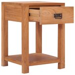 vidaXL Table de chevet 35x35x50 cm bois de teck massif