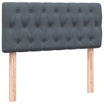 vidaXL Sommier à lattes de lit et matelas et LED gris foncé 90x220 cm velours