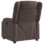vidaXL Fauteuil inclinable Marron Similicuir