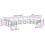 vidaXL Ensemble de canapés d'extérieur 10 pc Blanc et noir
