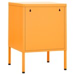 Vidaxl tables de chevet 2 pièces jaune moutarde 35x35x51 cm acier
