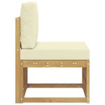 vidaXL Sofa de milieu extérieur Bois d'Acacia Massif Blanc