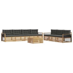 vidaXL Ensemble de canapés d'extérieur 8 pc Blanc et anthracite