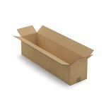 Caisse carton longue simple cannelure à grande ouverture raja 80x20x20 cm (lot de 10)