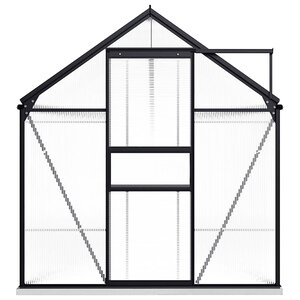 vidaXL Serre avec cadre de base Anthracite Aluminium 9 31 m²