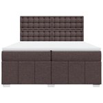 vidaXL Sommier à lattes de lit avec matelas Marron foncé 200x200 cm
