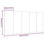 vidaXL Coussin de tête de lit Hanko gris foncé 100 cm tissu