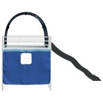 vidaXL Lit mezzanine pour enfants Blanc et Bleu 99 5 x 200 cm Métал