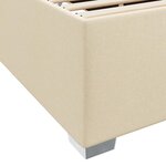 vidaXL Cadre de lit avec matelas Crème 100 x 200 cm tissu
