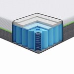 vidaXL Matelas Blanc et Gris 80 x 200 cm Ressort ensaché