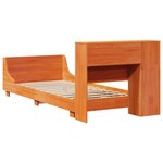 vidaXL Cadre de lit sans matelas cire marron 75x190 cm bois pin massif