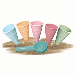 Simba Toys 3405-00BK - Moules à sable pour crème glacée avec cuillère