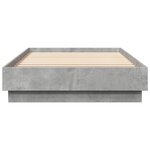 vidaXL Cadre de lit avec LED Gris béton 80 x 200 cm Bois d'ingénierie