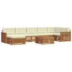 vidaXL Ensemble de canapés d'extérieur 8 pc Naturel et Crème