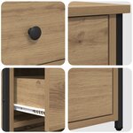 vidaXL Tables de chevet en chêne artisanal Chêne artisanal Bois d'ingénierie
