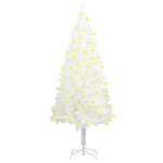 vidaXL Arbre de Noël artificiel pré-éclairé blanc 180 cm