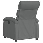 vidaXL Fauteuil inclinable gris foncé tissu