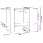 vidaXL Bibliothèque/Séparateur de pièce Blanc brillant 80x30x51 cm