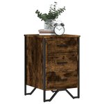 vidaXL Table de chevet chêne fumé 40x41x60 cm bois d'ingénierie