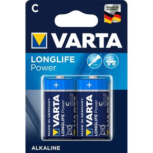 Blister de 2 piles alcaline LongLife Power Baby (C/LR14) x 10 VARTA