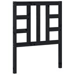 vidaXL Tête de lit Noir 81x4x100 cm Bois massif de pin