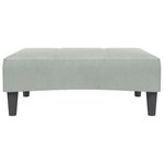 vidaXL Repose-pied gris clair 77x55x31 cm velours