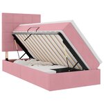 vidaXL Lit avec rangement et matelas Rose 90 x 200 cm Velours
