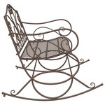 vidaXL Banc de jardin Marron ancien Acier