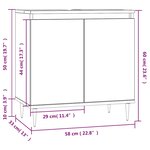 vidaXL Armoire de bain blanc brillant 58x33x60 cm bois d'ingénierie