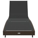 vidaXL Chaise longue 70 x 197 x 82 cm Rattan synthétique  métal