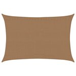 vidaXL Voile d'ombrage 160 g/m² Taupe 3 5x4 5 m PEHD