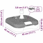 vidaXL Base de parasol extérieur Noir 45 x 45 x 29.5 cm Plastique