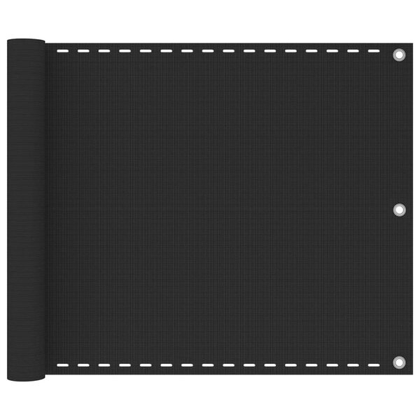 vidaXL Écran de balcon en PEHD 75 x 600 cm Anthracite