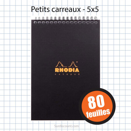 Bloc notepad 210x297 a4 petits carreaux 5x5 80f rhodia - La Poste