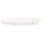 vidaXL Dessus de table rond blanc Ø50x3 cm bois de pin massif