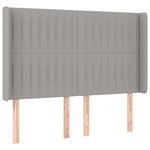 vidaXL Sommier à lattes de lit matelas LED Gris clair 140x200 cm Tissu