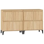 vidaXL Buffets 2 Pièces chêne sonoma 60x35x70 cm bois d'ingénierie