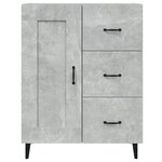 vidaXL Buffet Gris béton 69 5x34x90 cm Bois d'ingénierie