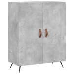 vidaXL Buffet gris béton 69 5x34x90 cm bois d'ingénierie