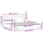 vidaXL Cadre de lit sans matelas blanc et noir 200x200 cm similicuir